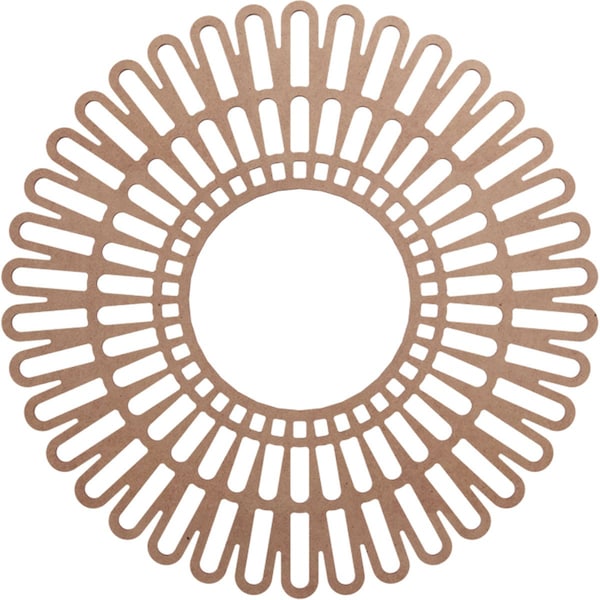 Ekena Millwork Cornelius Wood Fretwork Pierced Ceiling Medallion, Wood (Paint Grade), 24"OD x 8 7/8"ID x 3/8"T CMWP24X0375CRMF - main